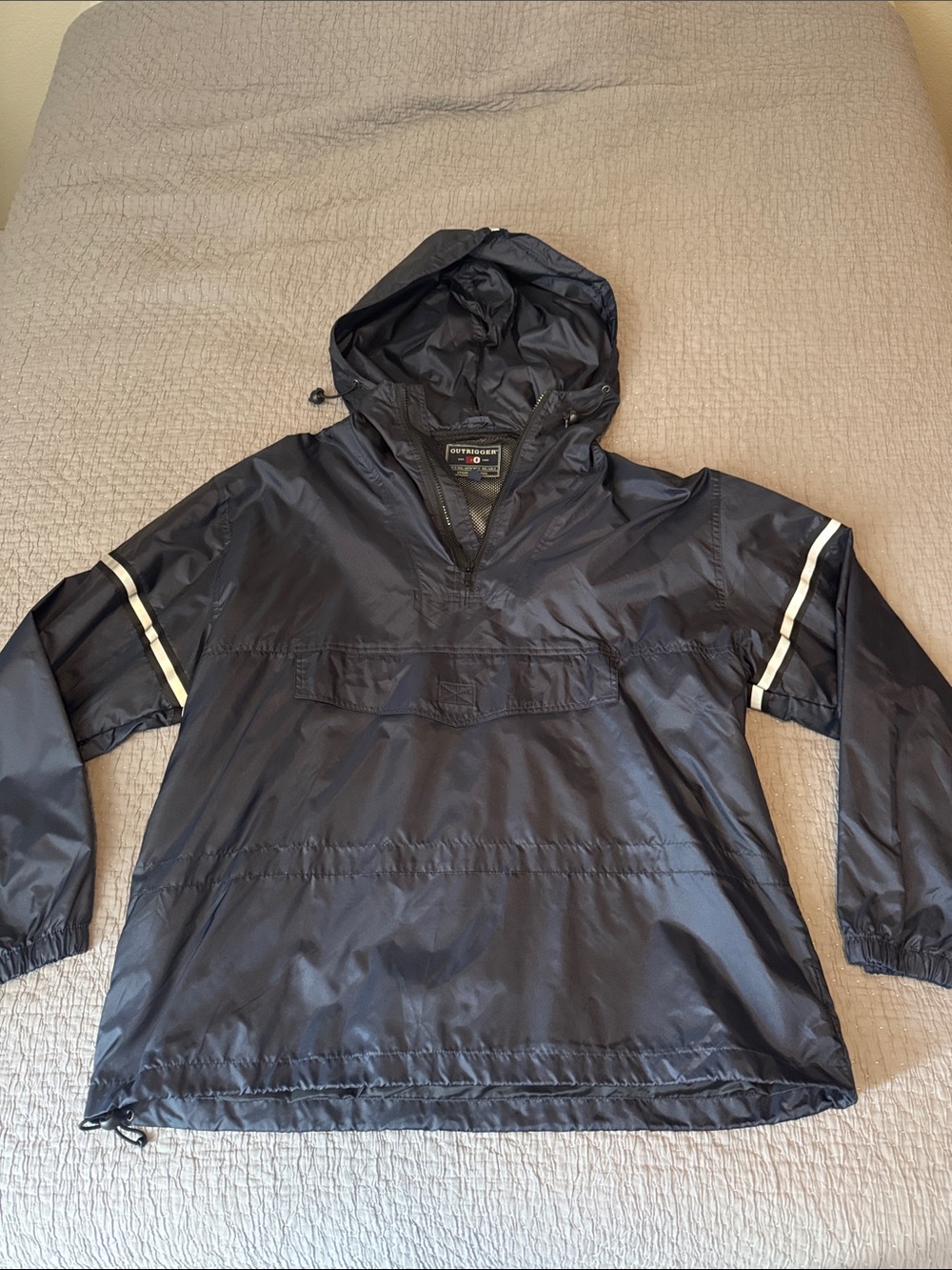 Outrigger Hooded Windbreaker Quarter Zip Jacket